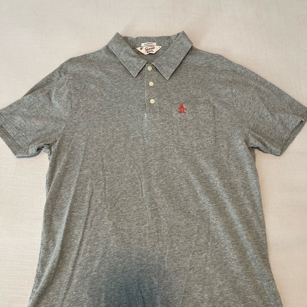 Original Penguin Heather Gray Polo Shirt